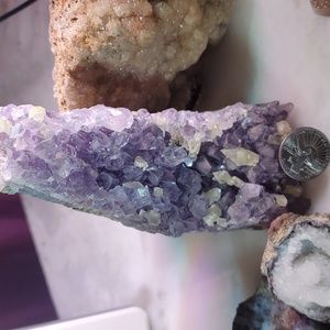 AMETHYST and QUARTZ healing tower. GEODE